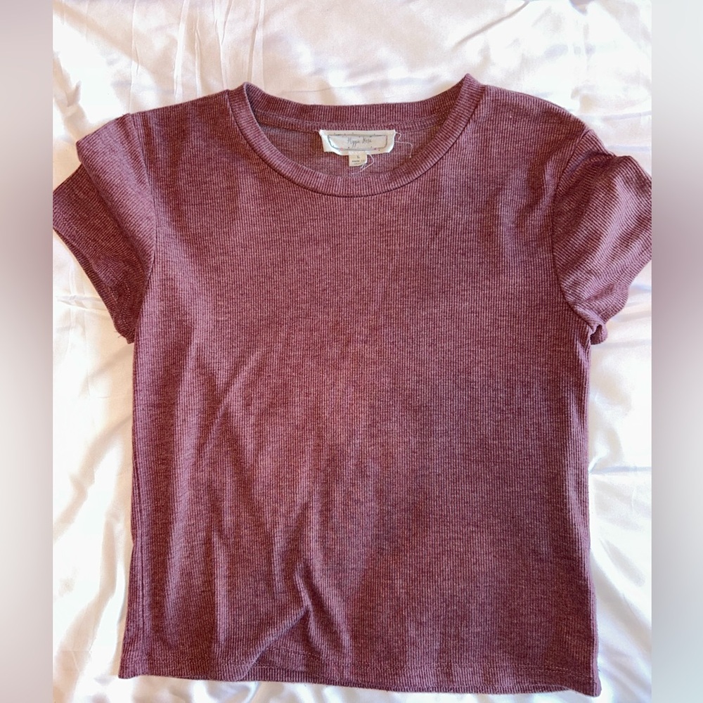 Women's Ribbed Short Sleeve Top